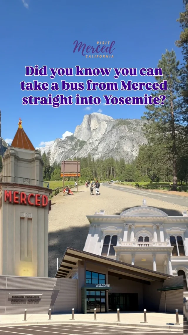 Yosemite deserves more than a day trip. 🌲 Here’s a travel tip that can make your visit a little easier: @rideyarts from Merced straight into Yosemite National Park. With three convenient boarding locations in Merced, multiple daily departures, and stops throughout Yosemite Valley, getting to the park is easy. Instead of focusing on the drive, sit back and enjoy the journey with: 🚌 Air-conditioned coaches 🔌 Charging outlets 🚻 Onboard restroom Then, after a full day exploring Yosemite, head back to Merced to enjoy locally owned restaurants, coffee shops, breweries, and a comfortable place to relax before your next adventure. The best trips aren’t rushed and some of the best Yosemite adventures start and end in Merced. Save this for your next Yosemite getaway. ✨ #VisitMerced #Yosemite #YARTS #YosemiteNationalPark #Merced GatewayToYosemite CaliforniaTravel TravelTips
