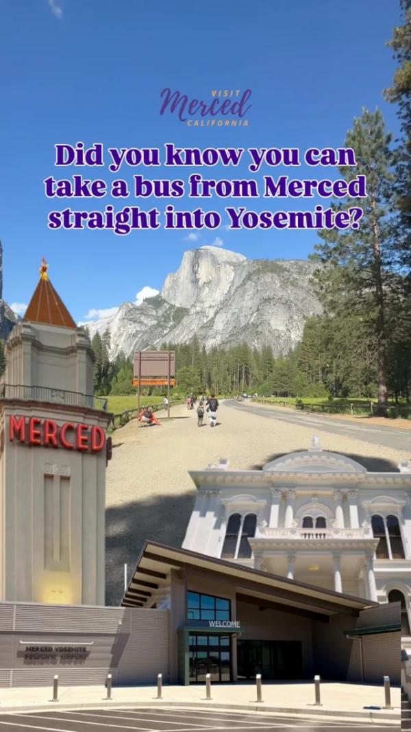 Yosemite deserves more than a day trip. 🌲 Here’s a travel tip that can make your visit a little easier: @rideyarts from Merced straight into Yosemite National Park. With three convenient boarding locations in Merced, multiple daily departures, and stops throughout Yosemite Valley, getting to the park is easy. Instead of focusing on the drive, sit back and enjoy the journey with: 🚌 Air-conditioned coaches 🔌 Charging outlets 🚻 Onboard restroom Then, after a full day exploring Yosemite, head back to Merced to enjoy locally owned restaurants, coffee shops, breweries, and a comfortable place to relax before your next adventure. The best trips aren’t rushed and some of the best Yosemite adventures start and end in Merced. Save this for your next Yosemite getaway. ✨ #VisitMerced #Yosemite #YARTS #YosemiteNationalPark #Merced GatewayToYosemite CaliforniaTravel TravelTips